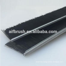 China Manufacturer nylon bristle metal channel back Custom Strip Brushes